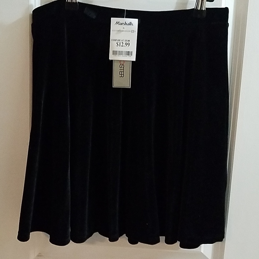 Rolla Coaster skater girl black velveteen skirt LG